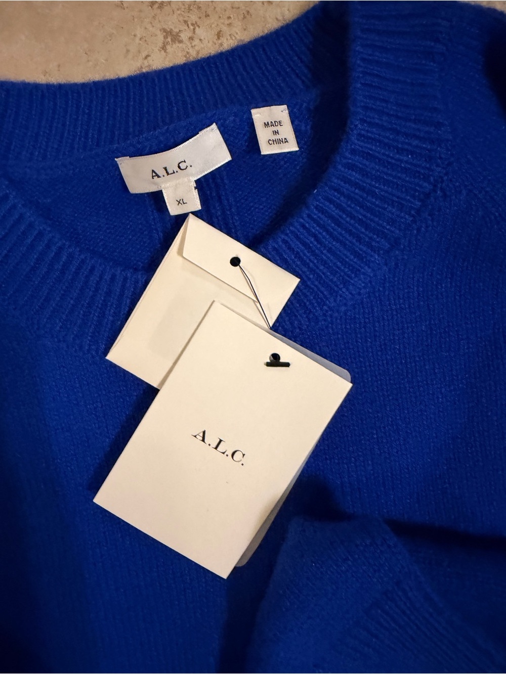 A.L.C. Cashmere Cobalt Sweater - Picture 3 of 6